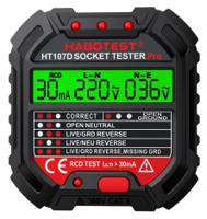 ht107d-eu Seeit, Model HT107D-EU Socket Tester 250V ac CAT II 300V