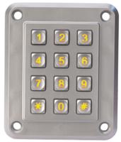 s12100241 EOZ IP67 12 Key ZAMAK 5 Illuminated Anti Vandal Keypad