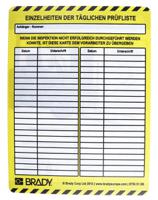 flt-de-etsi-51-10 Brady Black on Blue, Green Safety Forklift Tag, German Language, 10 per Pack