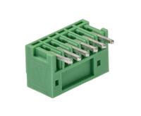 1881480 Phoenix Contact, 2.5mm Pitch, MC 0.5/ 6-G-2.5, 6 Way, Right Angle, Pluggable Terminal Block, Header, Wave Soldering,