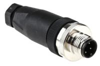 t4111001041-000 TE Connectivity Circular Connector, 4 Contacts, Cable, M12 Connector, Plug, Male, IP67, T411 Series