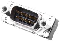 09651616713 HARTING 9 Way Through Hole D-sub Connector Plug, 2.74mm Pitch, with 4-40 UNC Threaded Inserts, Boardlocks