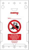flt-de-etsh-v2-a Brady Red on White Safety Forklift Tag, German Language, 10 per Pack