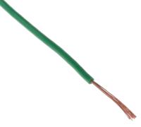 285-7707 Staubli Green 0.1 mm² Equipment Wire, 27 AWG, 26/0.07 mm, 100m, PVC Insulation
