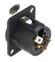 nc3fd-l-b-1 Neutrik Panel Mount XLR Connector, Female, 50 V, 3 Way, Gold over Nickel Plating