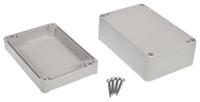 186-2255 RS PRO Grey ABS Enclosure, IP65, IK09, Grey Lid, 118.15 x 78.35 x 54.6mm