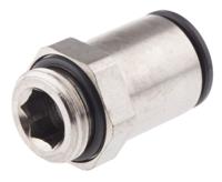 3101-12-17 Legris LF3000 Series Straight Threaded Adaptor, G 3/8 Male to Push In 12 mm, Threaded-to-Tube Connection Style