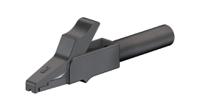 240157-21 Staubli Crocodile Clip 4 mm Crocodile Clip Connection, Nickel Contact, 15A, Black