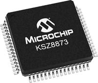 ksz8873mlli Microchip KSZ8873MLLI, Ethernet Switch IC, 10/100Mbps MII, 3.3 V, 64-Pin LQFP