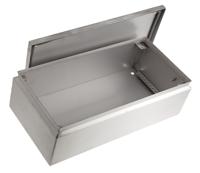 842-8324 RS PRO Unpainted Stainless Steel Terminal Box, IP66, 400 x 200 x 120mm