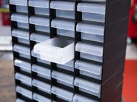 877-6812 RS PRO 40 Drawer Unit, Plastic, 420mm x 270mm x 130mm, Black