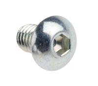 822-9164 RS PRO Bright Zinc Plated Steel Hex Socket Button Screw, ISO 7380, M4 x 6mm