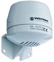 12605215 Werma 126 Series Wall Mount Electronic Sounder, 12 → 24 V, 105dB at 1 m, IP65, DC, 4-Tone