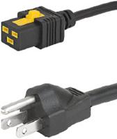60512041 Schurter IEC C19 Socket to Type B US Plug Plug Power Cord, 2m