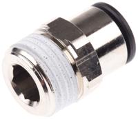 3175-12-21 Legris LF3000 Series Straight Threaded Adaptor, R 1/2 Male to Push In 12 mm, Threaded-to-Tube Connection Style