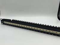 j02023s0051 Telegartner Telegartner Data Series Cat6 24 Port RJ11, RJ12, RJ45 RJ Patch Panel Shielded 1U Black