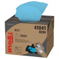 8294 WYPALL WypAll X80 Blue Cloths for General Cleaning, Dry Use, Box of 160, 426 x 282mm, Repeat Use