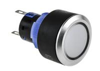 175-8295 RS PRO Illuminated Push Button Switch, Momentary, Panel Mount, 22.2mm Cutout, SPDT, Yellow LED, 250V ac, IP65