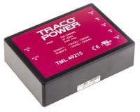 tml-40215 TRACOPOWER Switching Power Supply, TML 40215, ±15V dc, 1.333A, 40W, Dual Output, 100 → 375 V dc, 90 → 264