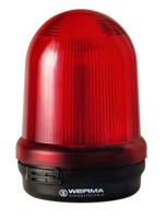 82917055 Werma 829 Series Red Continuous lighting Beacon, 24 V, Base Mount, LED Bulb