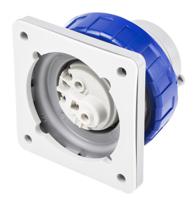 2481693 Scame IP67 Blue Panel Mount 2P + E Industrial Power Plug, Rated At 16A, 230 V