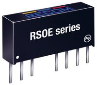 rsoe-2405sh2 Recom RSOE DC-DC Converter, 5V dc/ 200mA Output, 18 → 36 V dc Input, 1W, Through Hole, +80°C Max Temp -40°C Min
