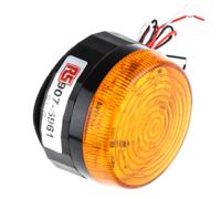 907-5961 RS PRO Amber Flashing Beacon, 10 → 100 V dc, Screw Mount, LED Bulb, IP67