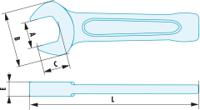 4936sr Facom 49SR Series Spanner, 36mm, Metric, , 210 mm Overall