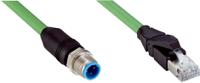 ym2d24-020pn1mrja4-2106182 SICK, 2m, Green M12 to Male RJ45 Male Shielded, Terminated PUR Sheath