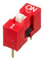 nds-01-v APEM 1 Way Through Hole DIP Switch SPST, Raised Actuator