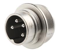 t3302-000-rs Amphenol Industrial, signalmate C091 4 Pole M16 Din Plug, 5.0A, 300 V IP40, Screw On, Panel Mount