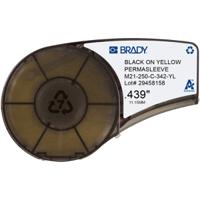 m21-250-c-342-yl Brady R4300 Heat Shrink Heat Shrink Cable Marker, Black on Yellow, 2.38 → 5.5mm Cable, M21-250-C-342-YL