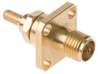 r125272000w Radiall, Jack Flange Mount SMA Connector, 50Ω, Crimp Termination, Straight Body