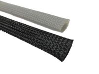 179-7009 RS PRO Expandable Braided PET Black Cable Sleeve, 6mm Diameter, 25m Length