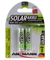 5035513 Ansmann MaxE AA NiMH Rechargeable AA Batteries, 800mAh, 1.2V - Pack of 2