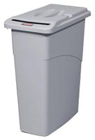 fg9w1500lgray Rubbermaid Commercial Products Slim Jim 87L Grey Polyethylene Waste Bin