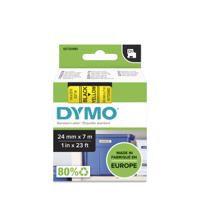 s0720980 Dymo Black on Yellow Label Printer Tape, 7 m Length, 24 mm Width