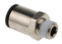 3175-12-13 Legris LF3000 Series Straight Threaded Adaptor, R 1/4 Male to Push In 12 mm, Threaded-to-Tube Connection Style