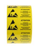 364-3587 RS PRO Yellow Paper ESD Label, Attention-Text 45 mm x 25mm