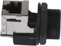 rj45f7rj90 Amphenol Socapex RJ45F7RJ Series Female RJ45 Connector, Panel Mount Right Angle