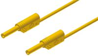 975695703 Hirschmann Test & Measurement 2 mm Connector Test Lead, 10A, 1000V ac/dc, Yellow, 500mm Lead Length