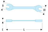 3112x13 Facom 31 Series Double Ended Open Spanner, 12mm, Metric, Double Ended, 210 mm Overall