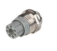 931855001-n6r-af Hirschmann, NR 7 Pole M26 Din Socket, DIN 43651, 10A, 250 V ac/dc IP65, Female, Panel Mount