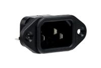 px058063 Bulgin C14 Panel Mount IEC Connector Male, 10A, 250 V