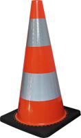 840-0647 RS PRO Weighted Orange, White 700 mm PVC Traffic Cone