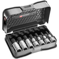 svj7apb Facom 7-Piece Metric 1/2 in Bit Socket Set , XZN