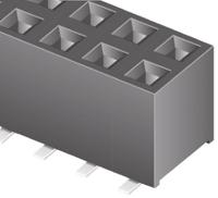 tle-102-01-g-dv Samtec TLE Series Straight Surface Mount PCB Socket, 4-Contact, 2-Row, 2mm Pitch, Solder Termination