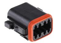 dt06-08sa-ce10 Deutsch, DT Automotive Connector Plug Black 8 Way, Crimp Termination DT06-08SA-CE10