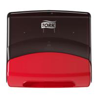 654008 Tork Plastic Red Wall Mounting Paper Towel Dispenser, 206mm x 394mm x 427mm