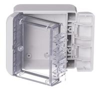 96021115-b-080805-pc-v0-g-7035 Bopla Bocube Series Light Grey Polycarbonate V0 Enclosure, IP66, IP68, IK07, Transparent Lid, 89 x 80 x 47mm